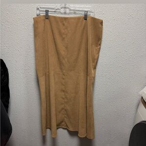 JM Collection A-Line Skirt in Tan